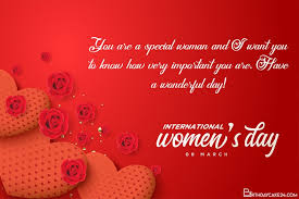 Wish you a happy women's day. Free International Women S Day Customizable Greeting Card