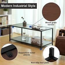 $5.00 coupon applied at checkout. Songmics Coffee Table With Storage Shelf Metal Frame Cocktail Table