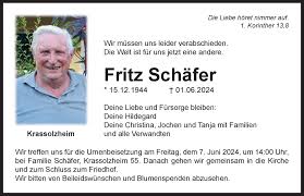 Traueranzeigen von Fritz Schäfer