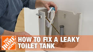 Flush the toilet and allow it to refill. How To Fix A Leaky Toilet How To Stop A Running Toilet Tank The Home Depot Youtube