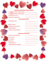 Valentine S Day Party Sign Up Sheet By Training For All Tpt