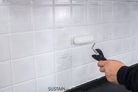 Installing tile backsplash is an easy, thrifty, and beautiful way to update your kitchen or bathroom. Painting Tile Backsplash Bye Bye Ugly Kitchen Tiles Sustain My Craft Habit