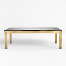 Weston home rectangle coffee table. Parsons Clear Glass Top Brass Base 48x28 Small Rectangular Coffee Table Reviews Crate And Barrel