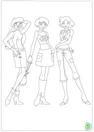 Totally Spies Coloring Pages Dinokids Org Coloriage Totally Spies Dessin Art Dessin