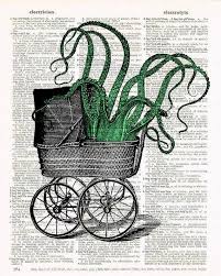 Tentacles In Baby Carriage Gothic Baby Shower Gift Hp Etsy Gothic Baby Geek Wall Art Lovecraft Cthulhu