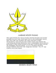 Jata negara malaysia merupakan salah satu daripada identiti negara malaysia selain daripada bendera jalur gemilang dan lagu kebangsaan. Bendera Negeri Pahang Dan Maksud
