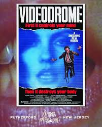 VIDEODROME (1983) Max Renn understands the future. He runs CIVIC-TV, the  one you take to bed with you, and he wants you to watch Videodrome. "Long  live the New Flesh" Cronenberg's techno-surrealist