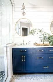 The easiest and most popular idea for adding blue to the bathroom is decorating floors, ceilings and. 50 Ideas Farmhouse Bathroom Navy Vanity For 2019 Blue Bathroom Vanity Boho Bathroom Unique Bathroom Vanity