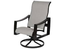 Suncoast Pinnacle Sling Aluminum Supreme Arm Swivel Dining Chair E632 Swivel Dining Chairs Patio Furniture Collection Patio Chairs
