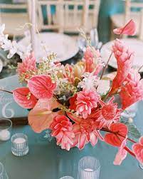 Kasia Mikulska On Instagram This Bright Pink Palette Made Me Fall In Love With Tropical Ginger Flower Flower Arrangements Center Pieces Peach Wedding Flowers