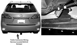 Discover the benefits of driving lexus. Location Of Trailer Wiring Harness Connector On 2010 Lexus Rx350 Equipped With Tow Package Etrailer Com