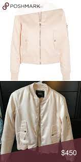 Maje Pink Satin Bomber Jacket Size Fr 38 Us 6 Nwt Satin Bomber Jacket Pink Satin Bomber Jacket Bomber Jacket
