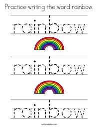 76 watchers4.7k page views182 deviations. Practice Writing The Word Rainbow Coloring Page Twisty Noodle