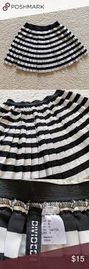 Black And White Striped Pleated Skirt H M Black And White Striped Pleated Skirt Pleated Mini Skirt Pleated Skirt White Stripe