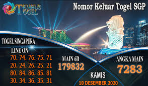 Nomor Keluar Togel Sgp Hari Kamis 10 Desember 2020