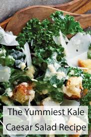Spicy Kale Caesar Salad Recipe In 2020 Kale Caesar Salad Caesar Salad Recipe Salad Recipes