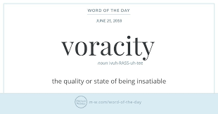 Word Of The Day Voracity Words Uncommon Words Weird Words