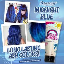 Run a bath with hot water and add a package of bath salts. Dixmondsg Midnight Blue Hair Dye Dixmondsg