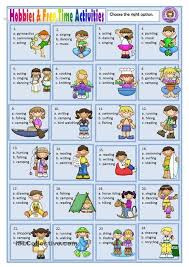 Hobbies And Free Time Activities Free Time Activities English Activities English Lesson Plans