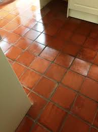 The floor first has to dry for one to two weeks after you've made sure that all residues of cleaning products have been rinsed off. Terracotta Tiles With White Grout Novocom Top