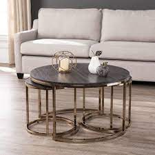 This modern coffee table set is an modern mixture of materials and colors. Daxton 2 Piece Coffee Table Set Coffee Table Nesting Tables Living Room Table Sets