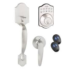 Toledo Fine Locks Electronic Door Handleset V160eco Ca Us15 The Home Depot Electronic Lock The Home Depot Toledo
