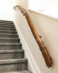 Steel stair handrail and railing advantages & . Driftwood Handrails Made To Order Etsy Rustic Stairs Wood Handrail Handrails