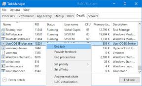Here's how to disable them. Windows 10 What Is User Oobe Broker Process Running In Task Manager How To Remove It Askvg