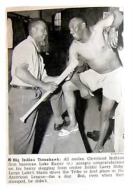 Cleveland Indians' Luke Easter and Larry Doby