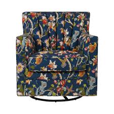Shop for floral accent chair online at target. Reviews For Handy Living Zahara Navy Blue Multi Floral Linen Swivel Arm Chair 340c Flw59 252 The Home Depot