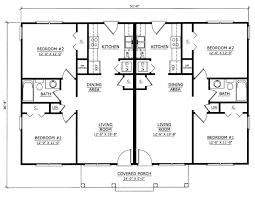 Ranch Multi Family Plan 54419 Duplex Floor Plans Duplex Plans Duplex House Plans