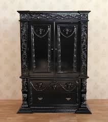 Luxedecor® brings the latest styles straight to you Black Neoclassical Gothic Lionhead Armoire Wardrobe Cabinet