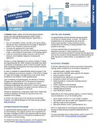 Ontario colleges offering mechanical engineering tech programs. Plumber Apprenticeship Plumbing
