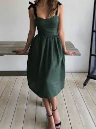 Green Bow Pleated Lace Up Sleeveless Cocktail Party Midi Dress In 2020 Pretty Dresses Casual Midi Dress Party Pretty Dresses