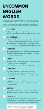 Uncommon English Words English Words Beautiful Words In English Unusual Words