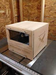 Side View Of Custom Hat Box Military Hat Box Military Shadow Box Shadow Box Display Case