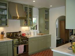 green kitchen cabinets