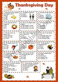 Thanksgiving online activity for elementary. Thanksgiving Day Esl Worksheet By Kosamysh