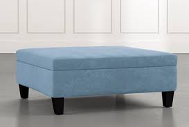 Blue, round, storage ottoman ottomans & storage ottomans : Blue Storage Ottoman