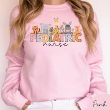 Buy Pediatric Nurse Sweatshirt Crewneck, Pediatric Nurse Animal Crewneck,  Peds Nurse Sweatshirt Gift, Pediatric Nurse Gift, Pediatric Peds Crew  Online in India