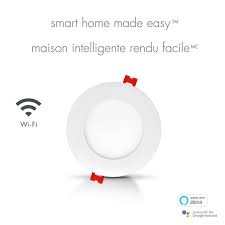 Some ceiling lights are dimmable to control how much light is used. Globe Electric Wi Fi Smart Ultra Slim Color Changing Rgb Tunable White Recessed Lighting Kit 4 In 50068 Rona