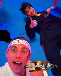 Lucky day. Life long friends and extras in Cobra Kai. Remember Cobra Kai 🐍  never dies.