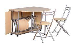 Folding table with chair storage inside. 20 Drop Leaf Table With Folding Chairs Home Design Lover
