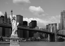 Schwarz weiß fotografien und illustrationen stylische black and white looks für deine vier wände. Fototapete Freiheitsstatue New York Schwarz Weiss 360x254