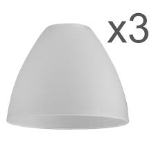 Watch your fingers, as a sharp metal clip will pop downward from the edge as the fixture emerges. Minisun Pack Of 3 Bowl Shaped Frosted Glass Ceiling Shades For Sale Online Ebay