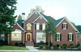 Two story urban home plan c8039. Elegant Brick Home Designs Two Story Brick House Plans
