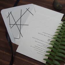 Blind Letterpress Geometric Modern Wedding Invitation Etsy Geometric Invitations Modern Wedding Invitations Wedding Invitations