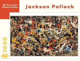 Move the cursor over the surface to pour paint, changing colors with the left mouse button. Jackson Pollock Convergence 1000 Piece Jigsaw Puzzle