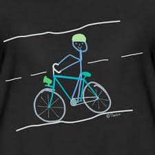 Strichmannchen Fahrrad Strichmannchen Strasse Sport Fahren Treten Frauen Premium T Shirt Fahrrad Strichm Strichmannchen