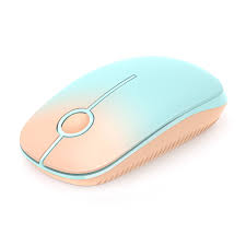 2.4G Slim Wireless Mouse with Nano Receiver, Less Noise, Portable Mobile  Optical Mice for Notebook, PC, Laptop, Computer, MacBook MS001 (Orange to  Mint Green) - Walmart.com